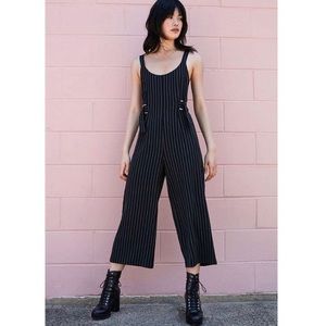 Urban Outfitters B&W striped jumpsuit